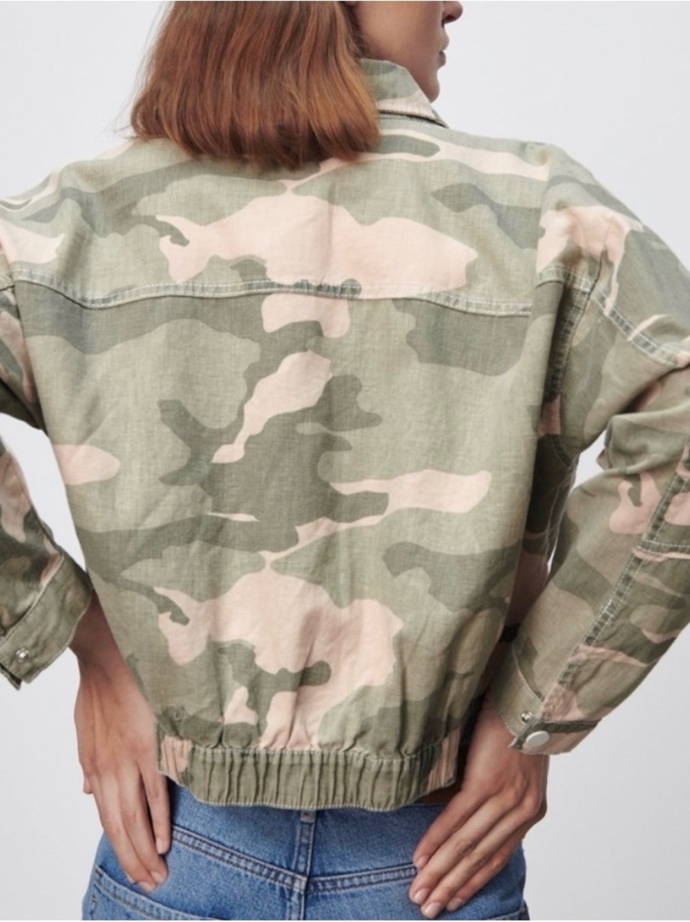 ZARA Linen Cropped Jacket - Picture 2 of 11